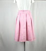 Spring Pink Pleated A-line Skirt