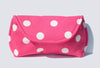 Large Polka Dot Sunglass Case for Extra Large Sunglasses in Hot Pink
