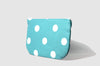 Polka Dot Small Cosmetic Case in Turquoise