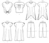 M6971 McCalls 6971 Dolman Top Tunic Dress Shorts & Pants Uncut Sewing Pattern sizes 26W 28W 30W 32W