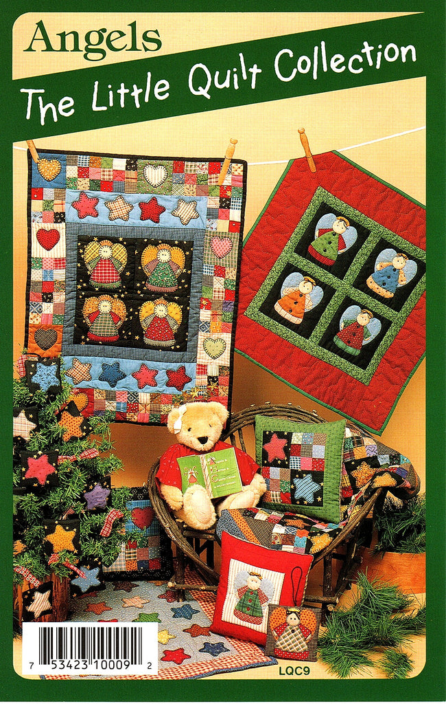 Angels by The Little Quilt Collection Pieced Quilt Pattern LQC9, little Christmas quilts, star quilted pillow