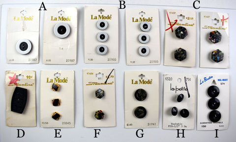 Vintage Black Buttons