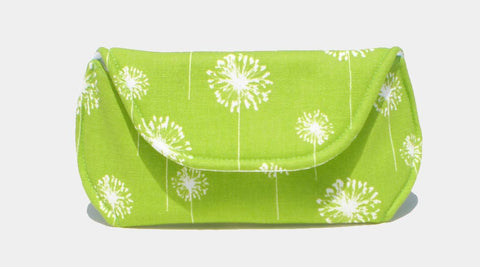 Flowers in Bloom Sunglass Case in Lime