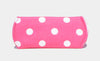Polka Dot Medium Sunglass Case in Hot Pink