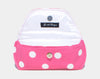 Polka Dot Medium Sunglass Case in Hot Pink