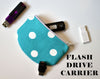 Turquoise Polka Dot Coin Purse