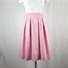 Spring Pink Pleated A-line Skirt