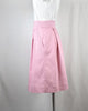 Spring Pink Pleated A-line Skirt