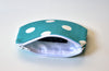 Turquoise Polka Dot Coin Purse