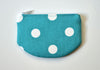 Turquoise Polka Dot Coin Purse