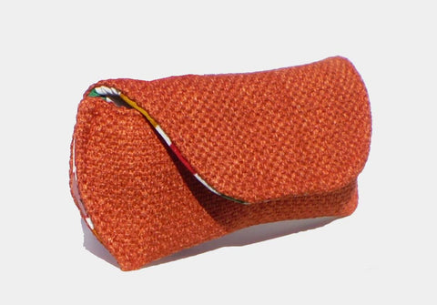 Small Eyeglasses Case for Reading Glasses in Rust