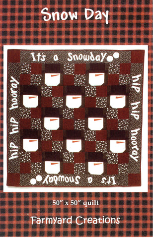 Snow Day quilt pattern by Farmyard Creations, Karla Eisenach, Snowman Block