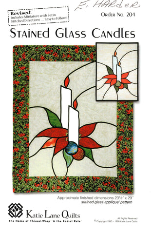 Stained Glass Candles UNCUT Quilt Pattern