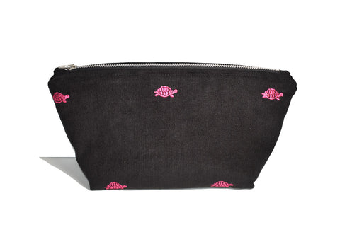 Turtles on the Move Cosmetic Bag in Black