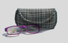 Red Plaid Reading Glasses Case