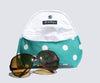 Polka Dot Sunglasses Case in Turquoise