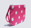 Small Wristlet in Pink Polka Dot