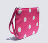 Small Wristlet in Pink Polka Dot